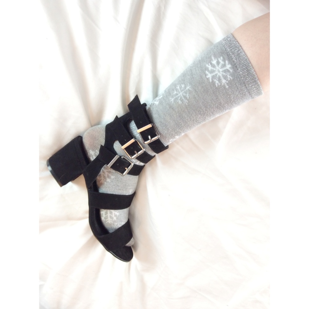 Sale EUC ASOS Heeled buckle sandals